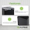 Alpine Industries Square Recycling Bin, 29 Gallons, Black Can, Mixed Opening Lid, for Cans/Bottles ALP4450-KIT-BLK-M-CB - alternate 2
